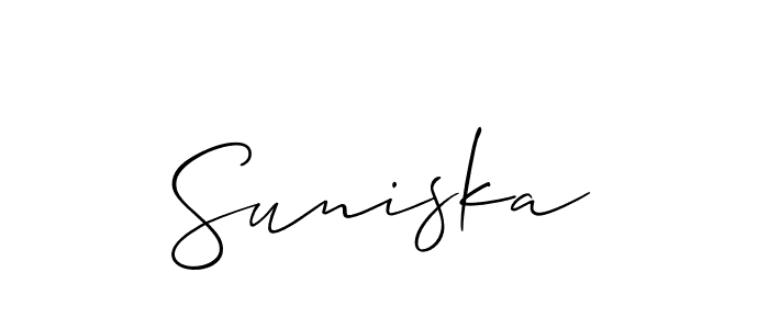 Make a beautiful signature design for name Suniska. Use this online signature maker to create a handwritten signature for free. Suniska signature style 2 images and pictures png