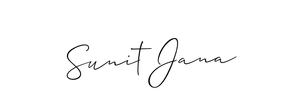 Use a signature maker to create a handwritten signature online. With this signature software, you can design (Allison_Script) your own signature for name Sunit Jana. Sunit Jana signature style 2 images and pictures png