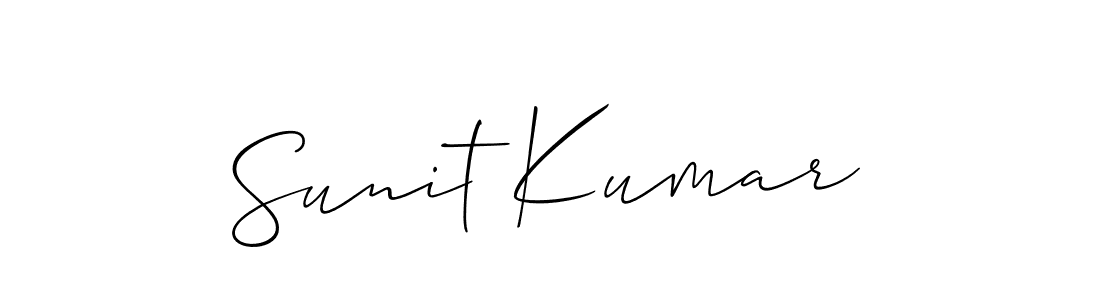 Also You can easily find your signature by using the search form. We will create Sunit Kumar name handwritten signature images for you free of cost using Allison_Script sign style. Sunit Kumar signature style 2 images and pictures png