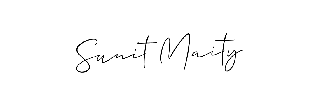 How to make Sunit Maity signature? Allison_Script is a professional autograph style. Create handwritten signature for Sunit Maity name. Sunit Maity signature style 2 images and pictures png