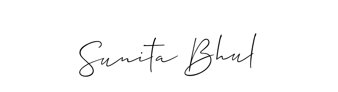 Similarly Allison_Script is the best handwritten signature design. Signature creator online .You can use it as an online autograph creator for name Sunita Bhul. Sunita Bhul signature style 2 images and pictures png