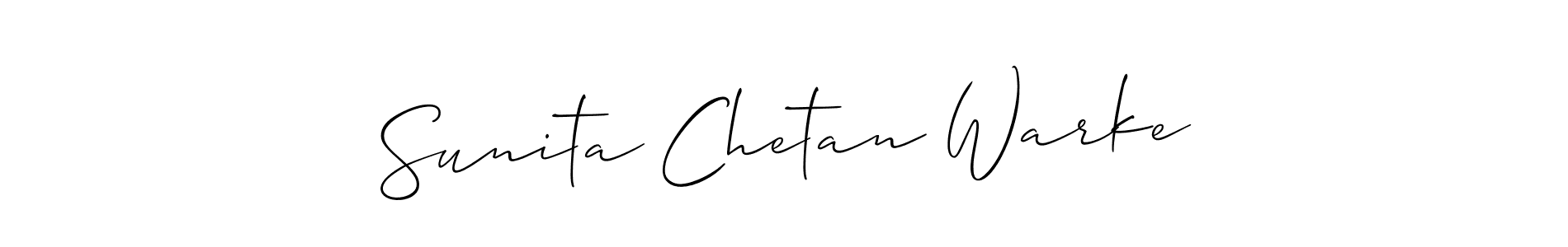 if you are searching for the best signature style for your name Sunita Chetan Warke. so please give up your signature search. here we have designed multiple signature styles  using Allison_Script. Sunita Chetan Warke signature style 2 images and pictures png