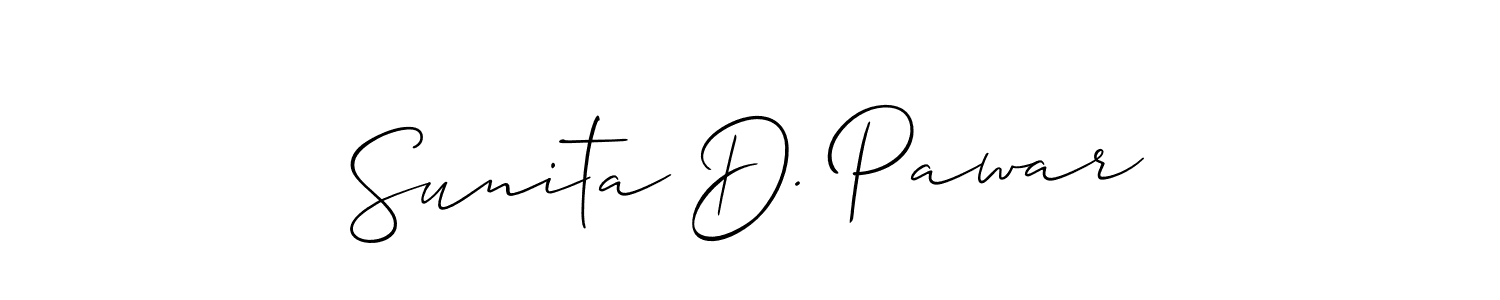 Sunita D. Pawar stylish signature style. Best Handwritten Sign (Allison_Script) for my name. Handwritten Signature Collection Ideas for my name Sunita D. Pawar. Sunita D. Pawar signature style 2 images and pictures png