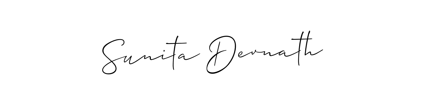 Check out images of Autograph of Sunita Devnath name. Actor Sunita Devnath Signature Style. Allison_Script is a professional sign style online. Sunita Devnath signature style 2 images and pictures png