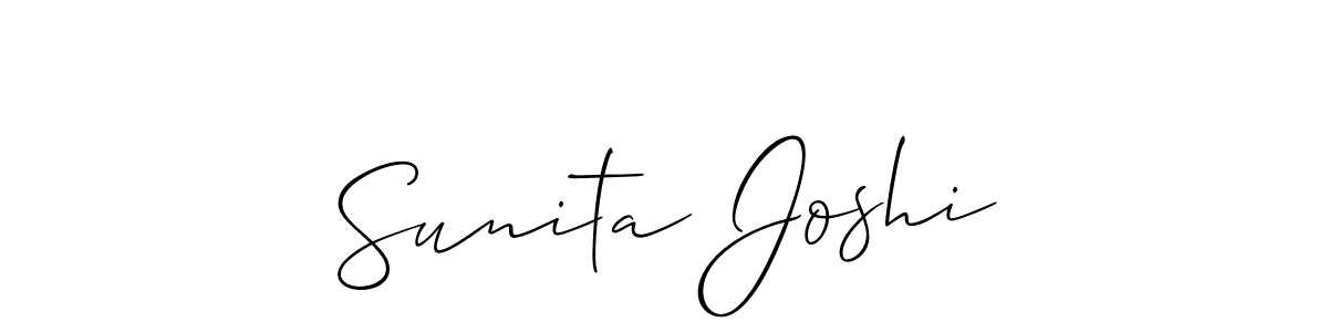How to make Sunita Joshi name signature. Use Allison_Script style for creating short signs online. This is the latest handwritten sign. Sunita Joshi signature style 2 images and pictures png