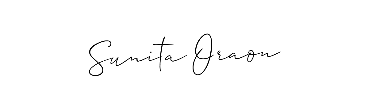 Make a short Sunita Oraon signature style. Manage your documents anywhere anytime using Allison_Script. Create and add eSignatures, submit forms, share and send files easily. Sunita Oraon signature style 2 images and pictures png