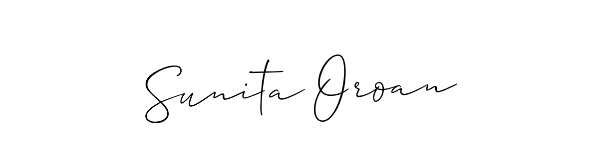 Design your own signature with our free online signature maker. With this signature software, you can create a handwritten (Allison_Script) signature for name Sunita Oroan. Sunita Oroan signature style 2 images and pictures png