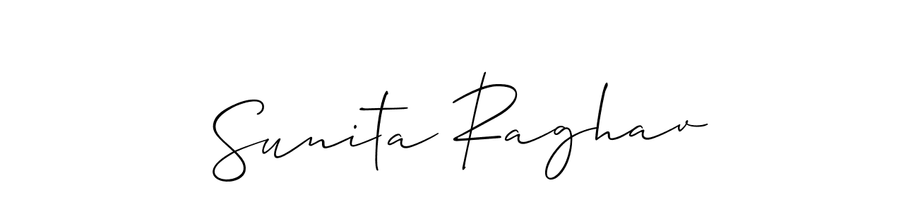 Design your own signature with our free online signature maker. With this signature software, you can create a handwritten (Allison_Script) signature for name Sunita Raghav. Sunita Raghav signature style 2 images and pictures png