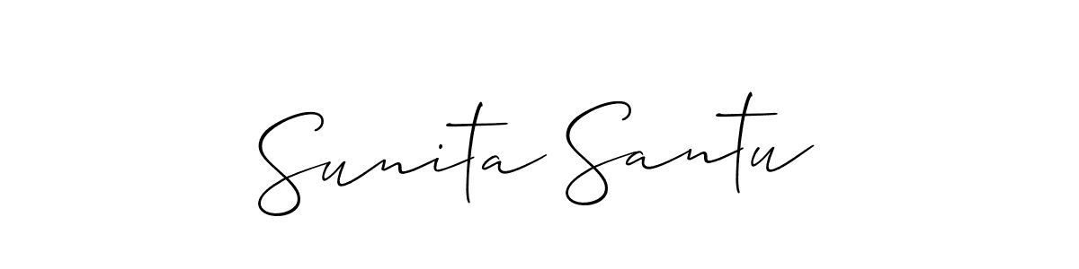 This is the best signature style for the Sunita Santu name. Also you like these signature font (Allison_Script). Mix name signature. Sunita Santu signature style 2 images and pictures png