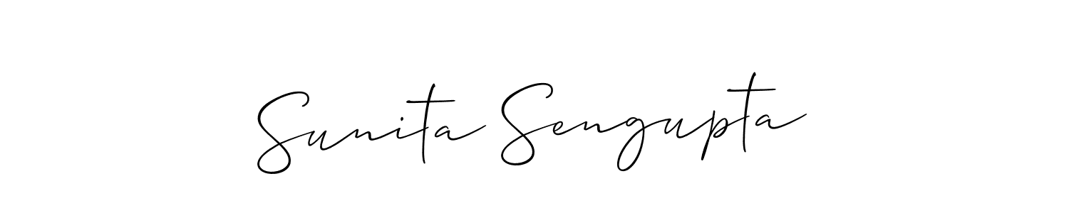 Use a signature maker to create a handwritten signature online. With this signature software, you can design (Allison_Script) your own signature for name Sunita Sengupta. Sunita Sengupta signature style 2 images and pictures png