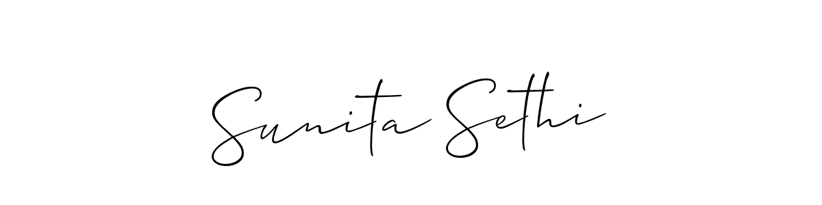 Check out images of Autograph of Sunita Sethi name. Actor Sunita Sethi Signature Style. Allison_Script is a professional sign style online. Sunita Sethi signature style 2 images and pictures png