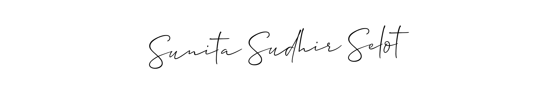 Sunita Sudhir Selot stylish signature style. Best Handwritten Sign (Allison_Script) for my name. Handwritten Signature Collection Ideas for my name Sunita Sudhir Selot. Sunita Sudhir Selot signature style 2 images and pictures png