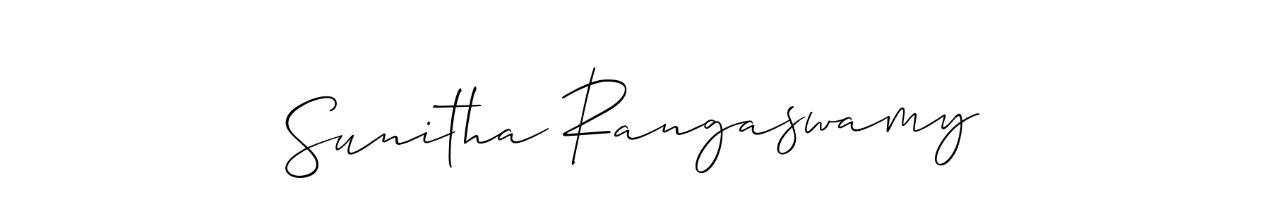 Also You can easily find your signature by using the search form. We will create Sunitha Rangaswamy name handwritten signature images for you free of cost using Allison_Script sign style. Sunitha Rangaswamy signature style 2 images and pictures png