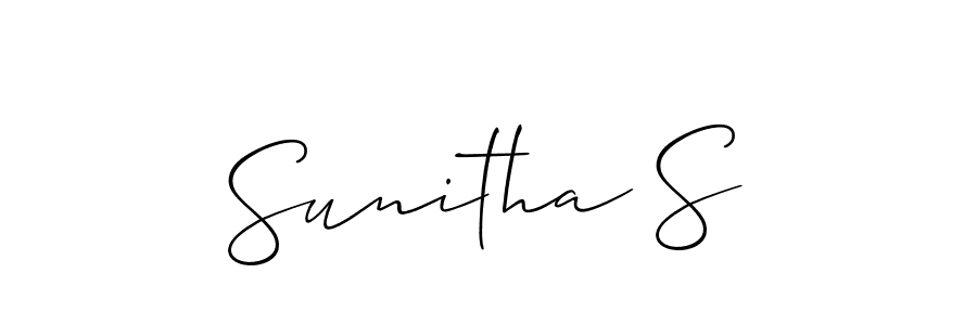 How to make Sunitha S signature? Allison_Script is a professional autograph style. Create handwritten signature for Sunitha S name. Sunitha S signature style 2 images and pictures png