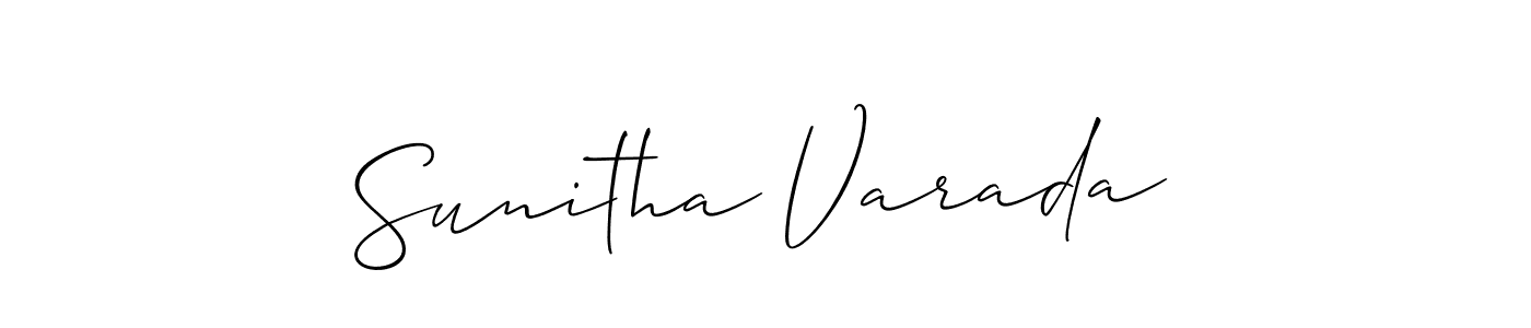 Also You can easily find your signature by using the search form. We will create Sunitha Varada name handwritten signature images for you free of cost using Allison_Script sign style. Sunitha Varada signature style 2 images and pictures png