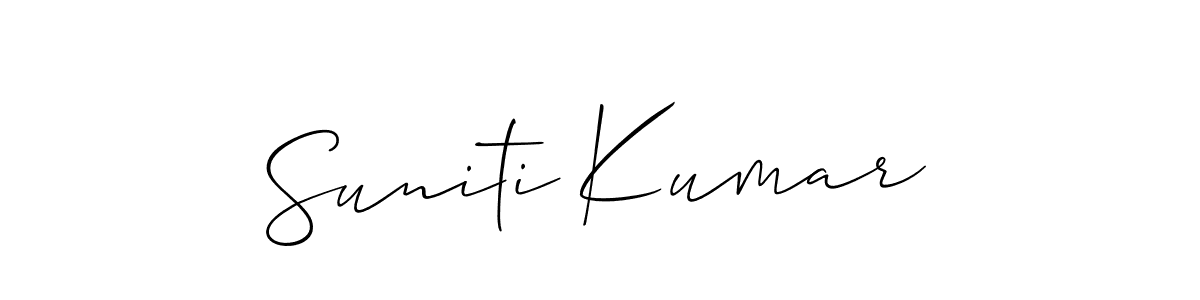 You should practise on your own different ways (Allison_Script) to write your name (Suniti Kumar) in signature. don't let someone else do it for you. Suniti Kumar signature style 2 images and pictures png