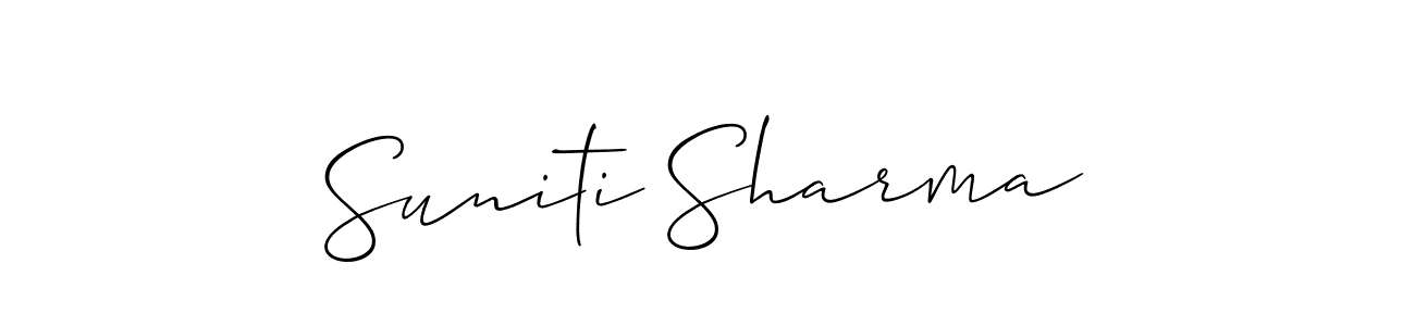 Suniti Sharma stylish signature style. Best Handwritten Sign (Allison_Script) for my name. Handwritten Signature Collection Ideas for my name Suniti Sharma. Suniti Sharma signature style 2 images and pictures png