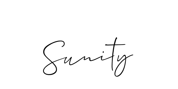 Best and Professional Signature Style for Sunity. Allison_Script Best Signature Style Collection. Sunity signature style 2 images and pictures png