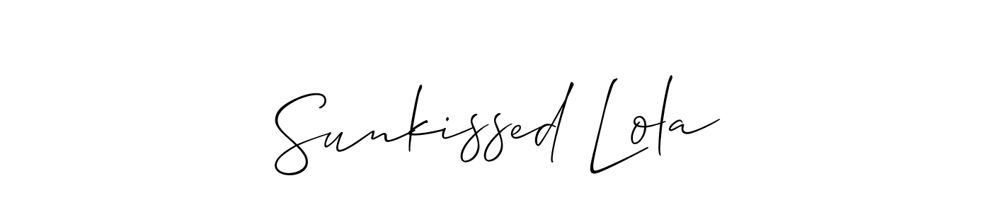 Sunkissed Lola stylish signature style. Best Handwritten Sign (Allison_Script) for my name. Handwritten Signature Collection Ideas for my name Sunkissed Lola. Sunkissed Lola signature style 2 images and pictures png