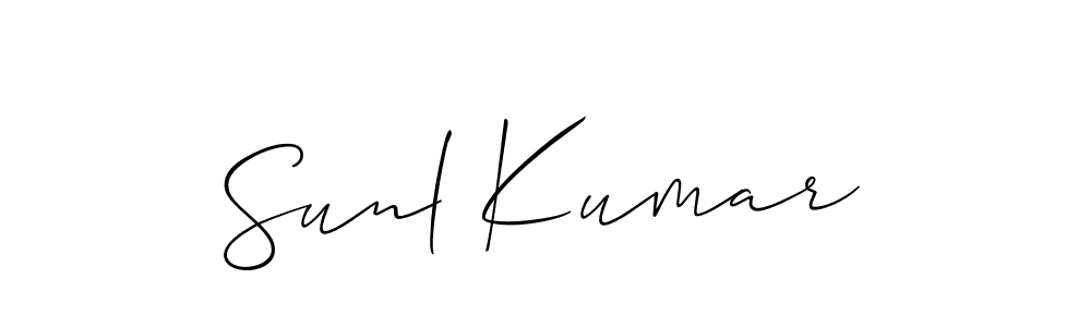 Also we have Sunl Kumar name is the best signature style. Create professional handwritten signature collection using Allison_Script autograph style. Sunl Kumar signature style 2 images and pictures png