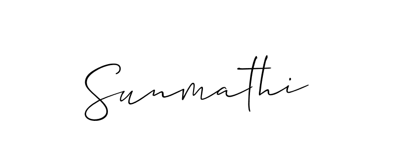Make a short Sunmathi signature style. Manage your documents anywhere anytime using Allison_Script. Create and add eSignatures, submit forms, share and send files easily. Sunmathi signature style 2 images and pictures png