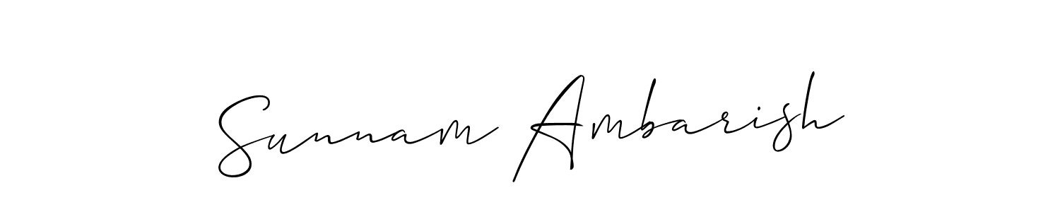 Also we have Sunnam Ambarish name is the best signature style. Create professional handwritten signature collection using Allison_Script autograph style. Sunnam Ambarish signature style 2 images and pictures png