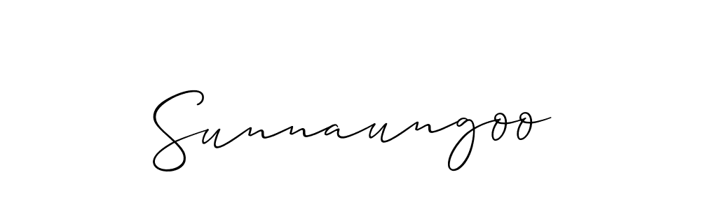 You should practise on your own different ways (Allison_Script) to write your name (Sunnaungoo) in signature. don't let someone else do it for you. Sunnaungoo signature style 2 images and pictures png