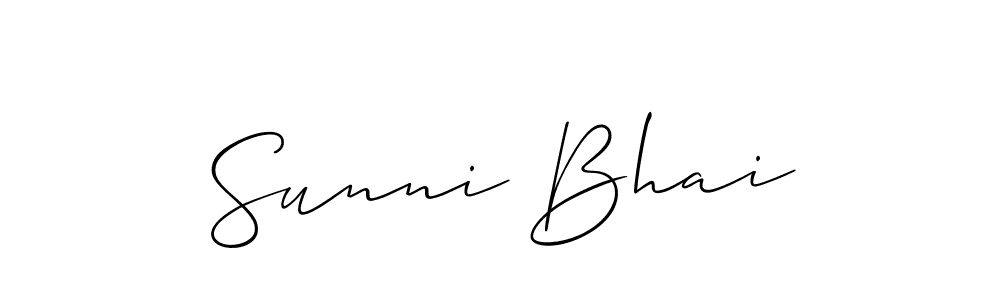 How to Draw Sunni Bhai signature style? Allison_Script is a latest design signature styles for name Sunni Bhai. Sunni Bhai signature style 2 images and pictures png