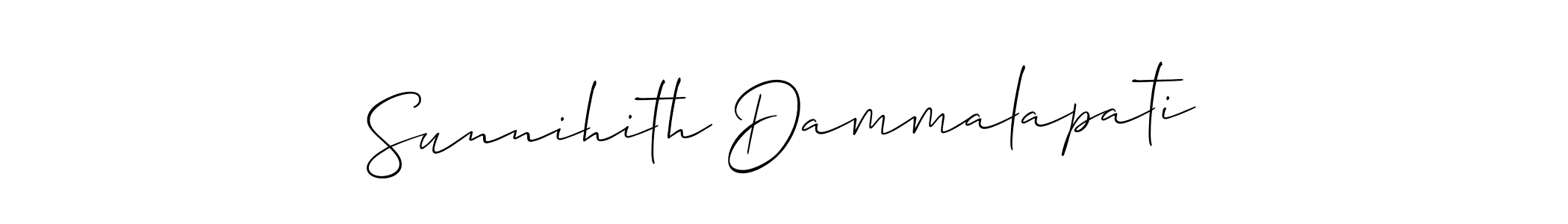 How to Draw Sunnihith Dammalapati signature style? Allison_Script is a latest design signature styles for name Sunnihith Dammalapati. Sunnihith Dammalapati signature style 2 images and pictures png