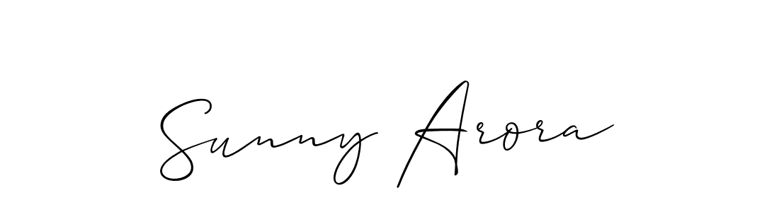 How to make Sunny Arora signature? Allison_Script is a professional autograph style. Create handwritten signature for Sunny Arora name. Sunny Arora signature style 2 images and pictures png