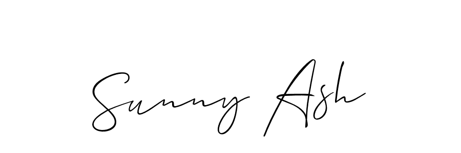 You should practise on your own different ways (Allison_Script) to write your name (Sunny Ash) in signature. don't let someone else do it for you. Sunny Ash signature style 2 images and pictures png