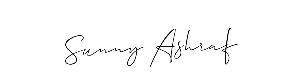 Best and Professional Signature Style for Sunny Ashraf. Allison_Script Best Signature Style Collection. Sunny Ashraf signature style 2 images and pictures png