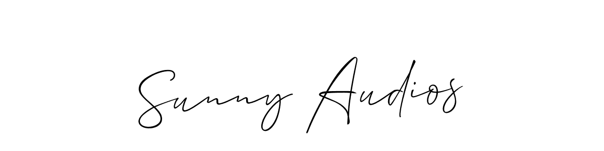 Sunny Audios stylish signature style. Best Handwritten Sign (Allison_Script) for my name. Handwritten Signature Collection Ideas for my name Sunny Audios. Sunny Audios signature style 2 images and pictures png