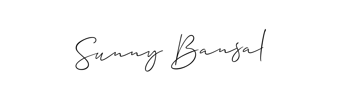 How to make Sunny Bansal signature? Allison_Script is a professional autograph style. Create handwritten signature for Sunny Bansal name. Sunny Bansal signature style 2 images and pictures png