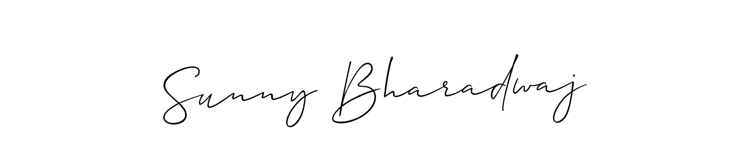 How to Draw Sunny Bharadwaj signature style? Allison_Script is a latest design signature styles for name Sunny Bharadwaj. Sunny Bharadwaj signature style 2 images and pictures png