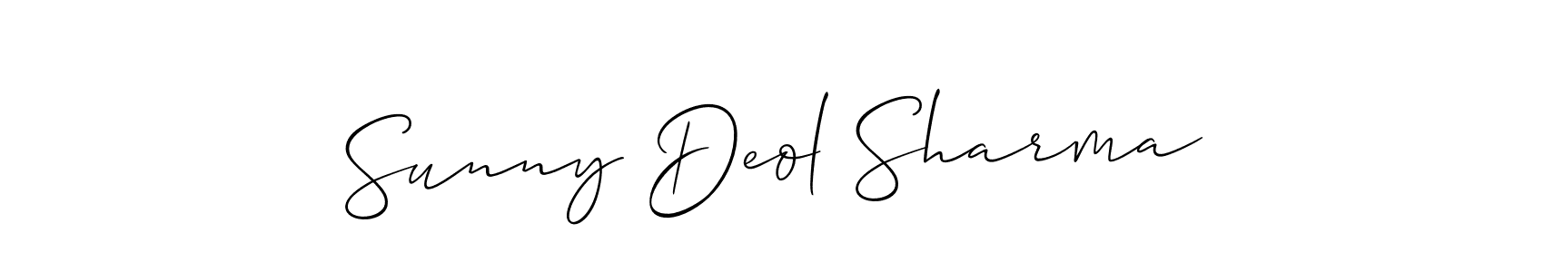 How to make Sunny Deol Sharma name signature. Use Allison_Script style for creating short signs online. This is the latest handwritten sign. Sunny Deol Sharma signature style 2 images and pictures png