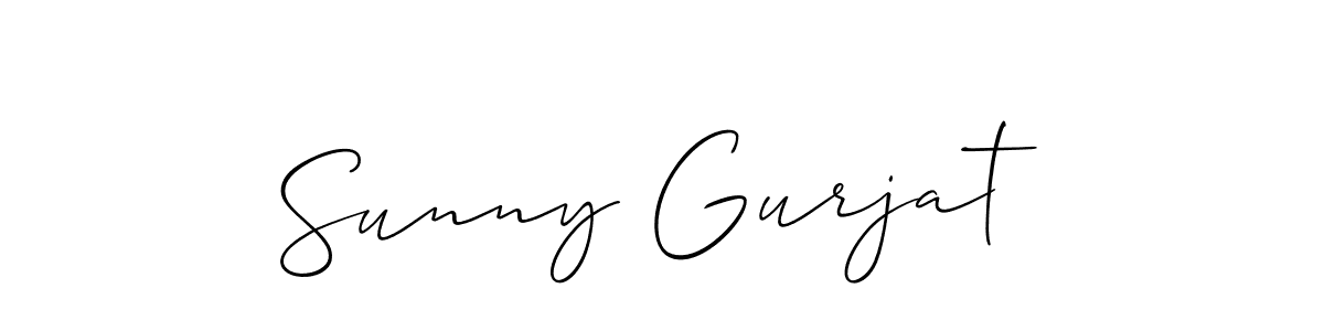 Similarly Allison_Script is the best handwritten signature design. Signature creator online .You can use it as an online autograph creator for name Sunny Gurjat. Sunny Gurjat signature style 2 images and pictures png