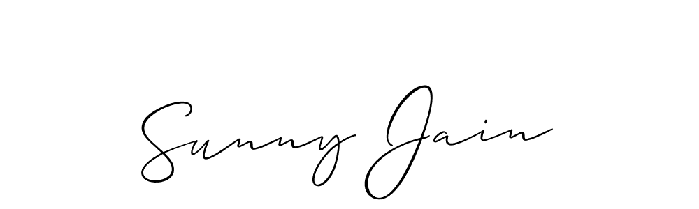 Design your own signature with our free online signature maker. With this signature software, you can create a handwritten (Allison_Script) signature for name Sunny Jain. Sunny Jain signature style 2 images and pictures png