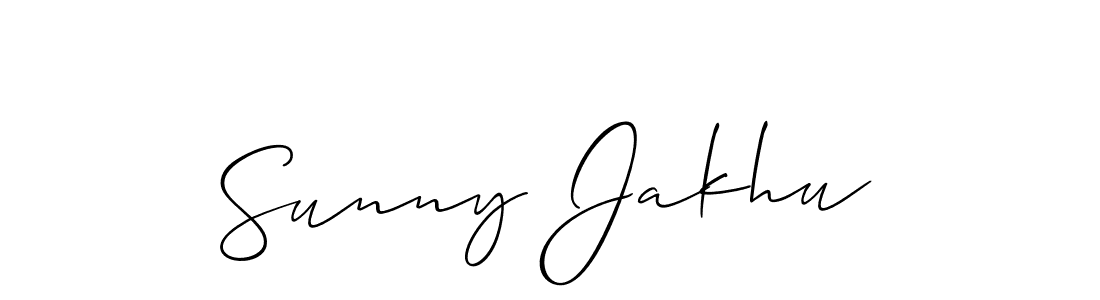 How to make Sunny Jakhu signature? Allison_Script is a professional autograph style. Create handwritten signature for Sunny Jakhu name. Sunny Jakhu signature style 2 images and pictures png