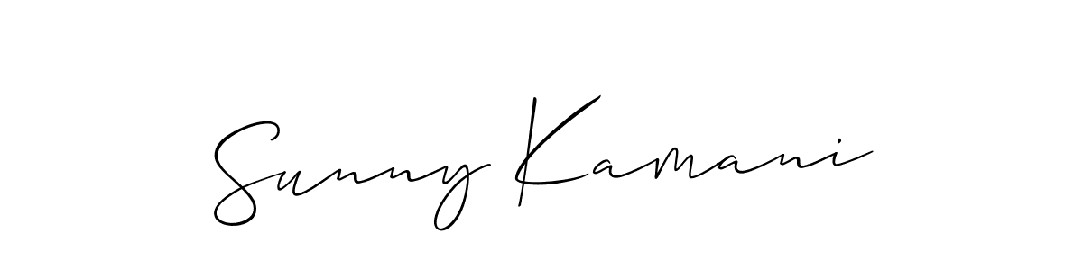 Once you've used our free online signature maker to create your best signature Allison_Script style, it's time to enjoy all of the benefits that Sunny Kamani name signing documents. Sunny Kamani signature style 2 images and pictures png
