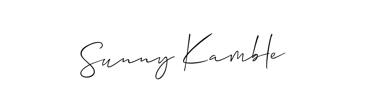 This is the best signature style for the Sunny Kamble name. Also you like these signature font (Allison_Script). Mix name signature. Sunny Kamble signature style 2 images and pictures png