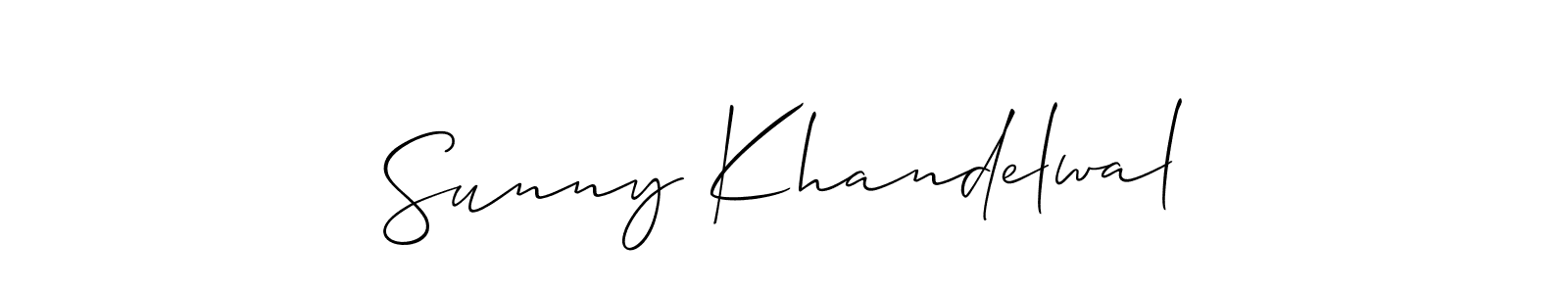 Make a beautiful signature design for name Sunny Khandelwal. With this signature (Allison_Script) style, you can create a handwritten signature for free. Sunny Khandelwal signature style 2 images and pictures png