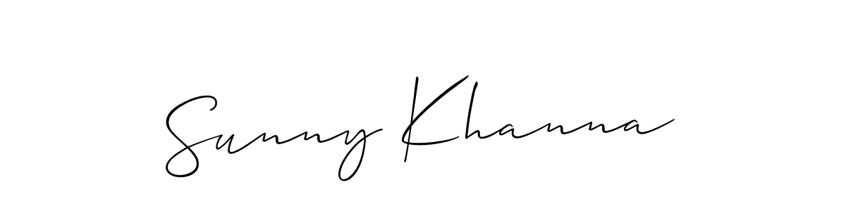 How to make Sunny Khanna name signature. Use Allison_Script style for creating short signs online. This is the latest handwritten sign. Sunny Khanna signature style 2 images and pictures png