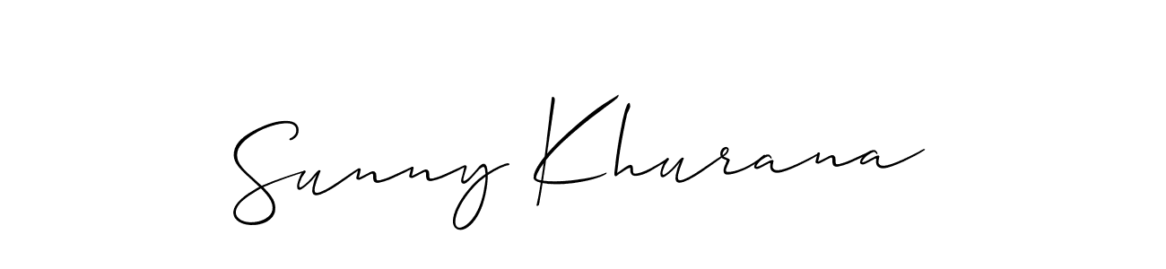 Make a beautiful signature design for name Sunny Khurana. With this signature (Allison_Script) style, you can create a handwritten signature for free. Sunny Khurana signature style 2 images and pictures png