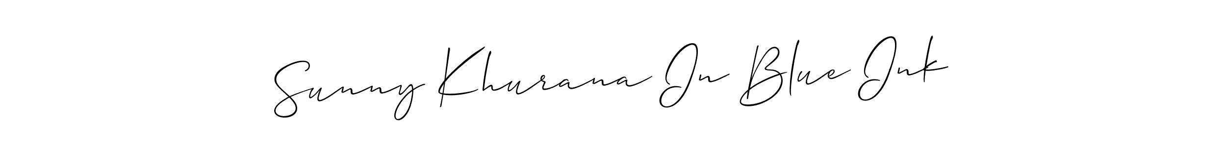 How to Draw Sunny Khurana In Blue Ink signature style? Allison_Script is a latest design signature styles for name Sunny Khurana In Blue Ink. Sunny Khurana In Blue Ink signature style 2 images and pictures png