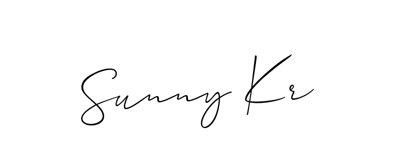 Allison_Script is a professional signature style that is perfect for those who want to add a touch of class to their signature. It is also a great choice for those who want to make their signature more unique. Get Sunny Kr name to fancy signature for free. Sunny Kr signature style 2 images and pictures png