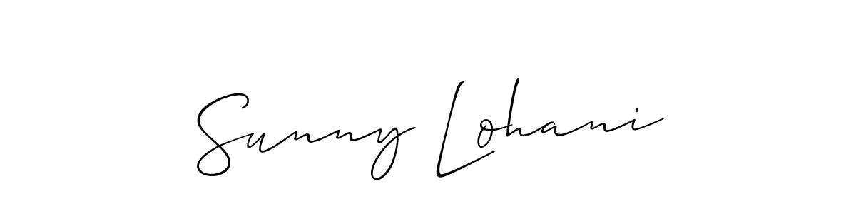 How to Draw Sunny Lohani signature style? Allison_Script is a latest design signature styles for name Sunny Lohani. Sunny Lohani signature style 2 images and pictures png