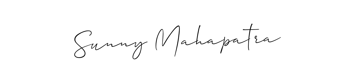 Make a beautiful signature design for name Sunny Mahapatra. With this signature (Allison_Script) style, you can create a handwritten signature for free. Sunny Mahapatra signature style 2 images and pictures png