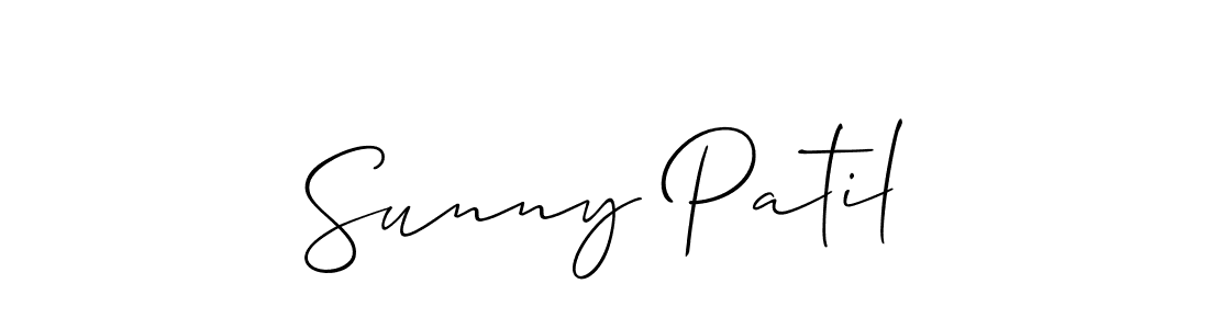 if you are searching for the best signature style for your name Sunny Patil. so please give up your signature search. here we have designed multiple signature styles  using Allison_Script. Sunny Patil signature style 2 images and pictures png