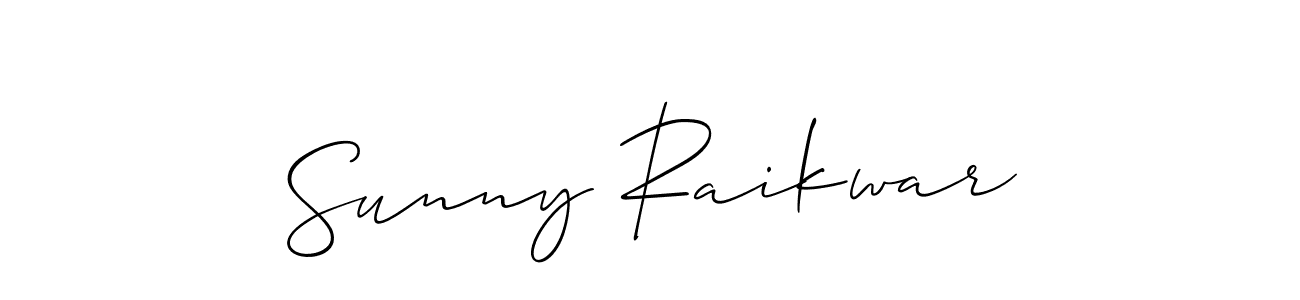 Allison_Script is a professional signature style that is perfect for those who want to add a touch of class to their signature. It is also a great choice for those who want to make their signature more unique. Get Sunny Raikwar name to fancy signature for free. Sunny Raikwar signature style 2 images and pictures png